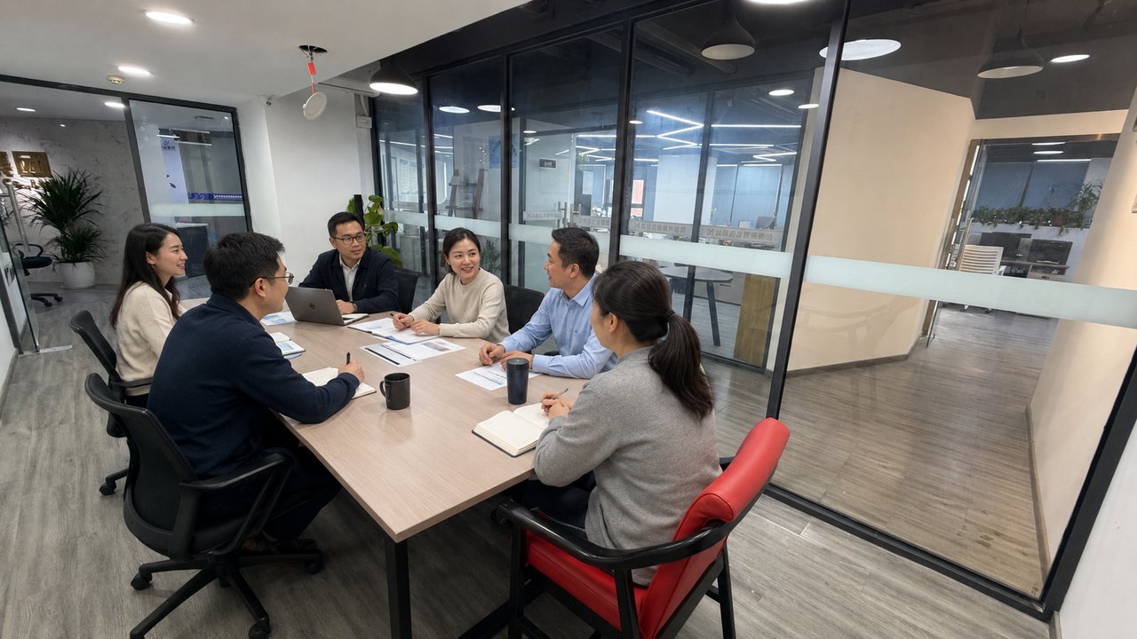 苏城企服专业团队会议沟通 按标准化流程为企业办理工商财税